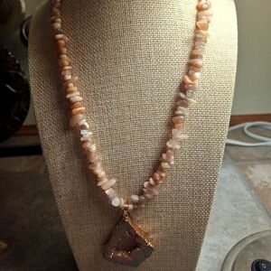 Natural Stone Pendant Necklace